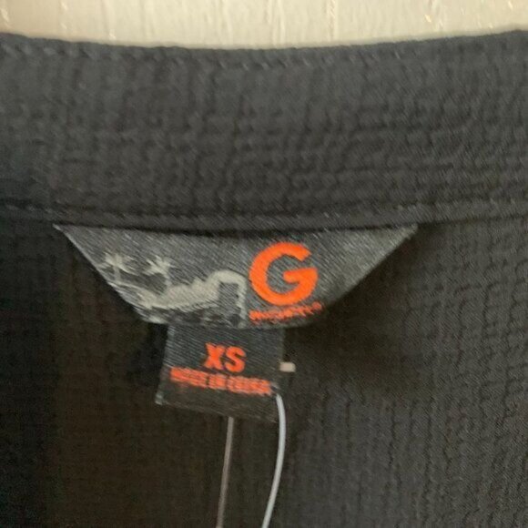 Guess G Womens Cold Shoulder Black Blouse With Gold Buttons XS New - Picture 4 of 9